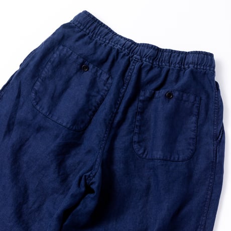 SULFUR DYED LINEN WIDE EASY PANTS