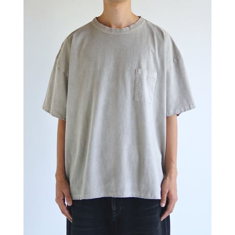 PIGMENT DYED POCKET S/S T-S BEIGE