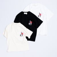 ICON THREADS GLITCH EMBROIDERY S/S T-S - WHITE
