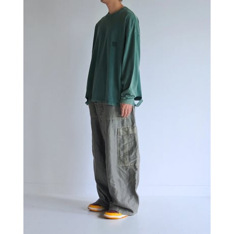 AN345 EMBROIDERY DAMAGED L/S T-S GREEN