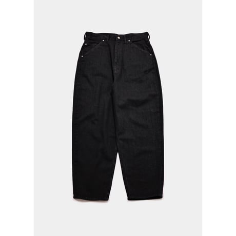 “SELENA” WIDE TAPERED DENIM PANTS (BLACK)