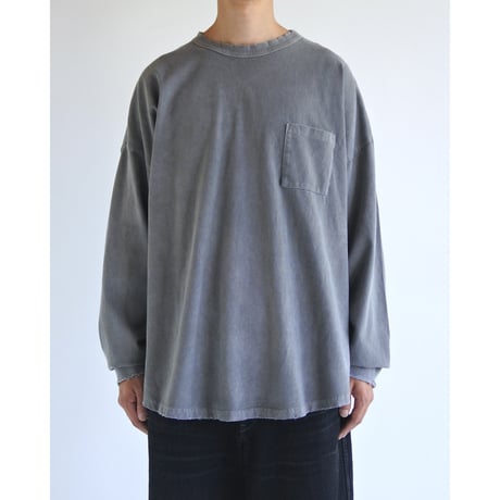 PIGMENT DYED POCKET L/S T-S