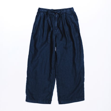 SULFUR DYED LINEN WIDE EASY PANTS