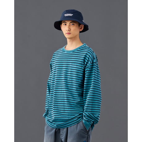 PIGMENT DYED STRIPED L/S