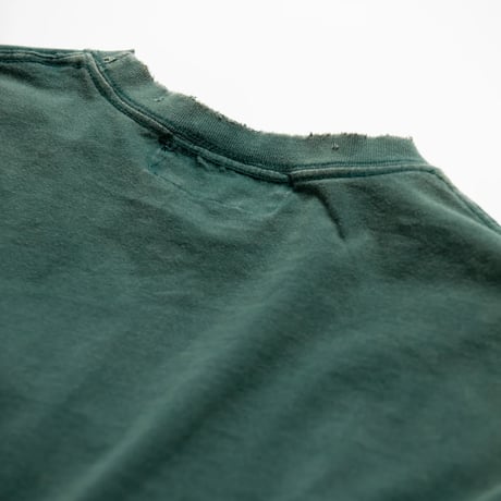 AN345 EMBROIDERY DAMAGED L/S T-S GREEN