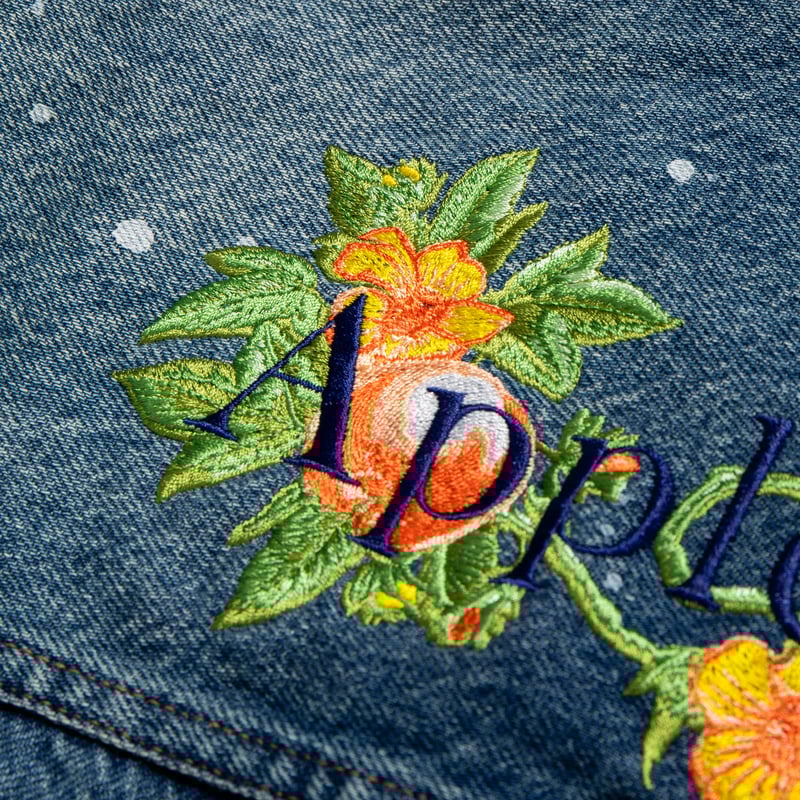 APPLE BLOSSOM LOGO” DENIM JACKET | independence