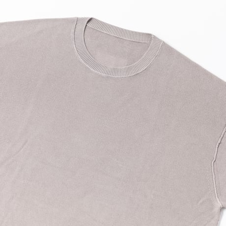 PLAIN KNIT S/S T-S BEIGE