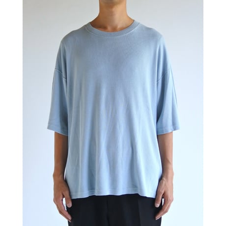 PLAIN KNIT S/S T-S SAX