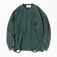 AN345 EMBROIDERY DAMAGED L/S T-S GREEN