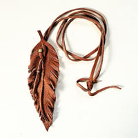 Leather Leaf Necklace