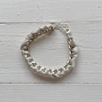 Silk Ribbon & Chain Bracelet