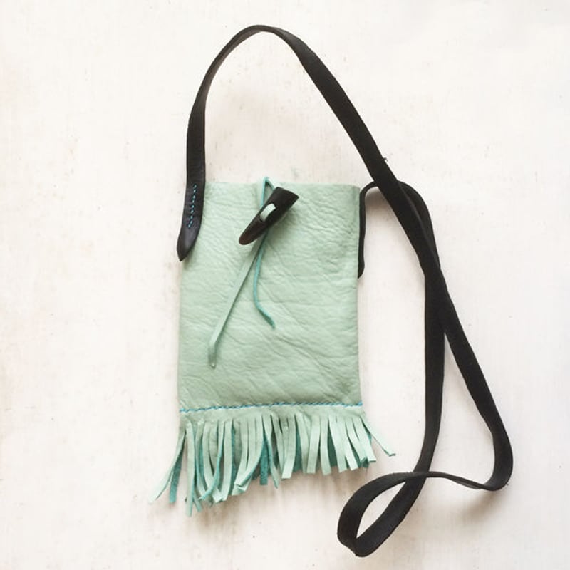 leather fringe bag | dots....