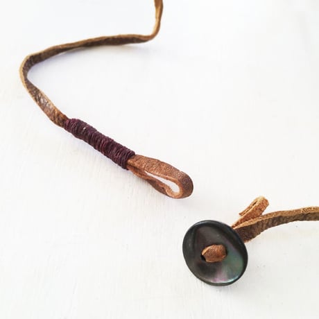 Leather Necklace/ African Beads