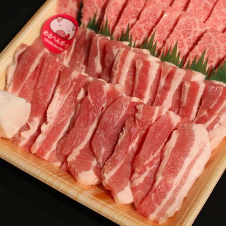 焼肉用3種セット(稲葉牛/メルヘンポーク/火ね鶏) 約1Kg