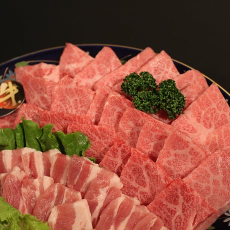 焼肉用3種セット(稲葉牛/メルヘンポーク/火ね鶏) 約1Kg