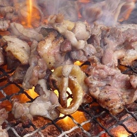 おやべ火ね鶏　焼肉用モモ900g　(カット済・真空パック・解凍)