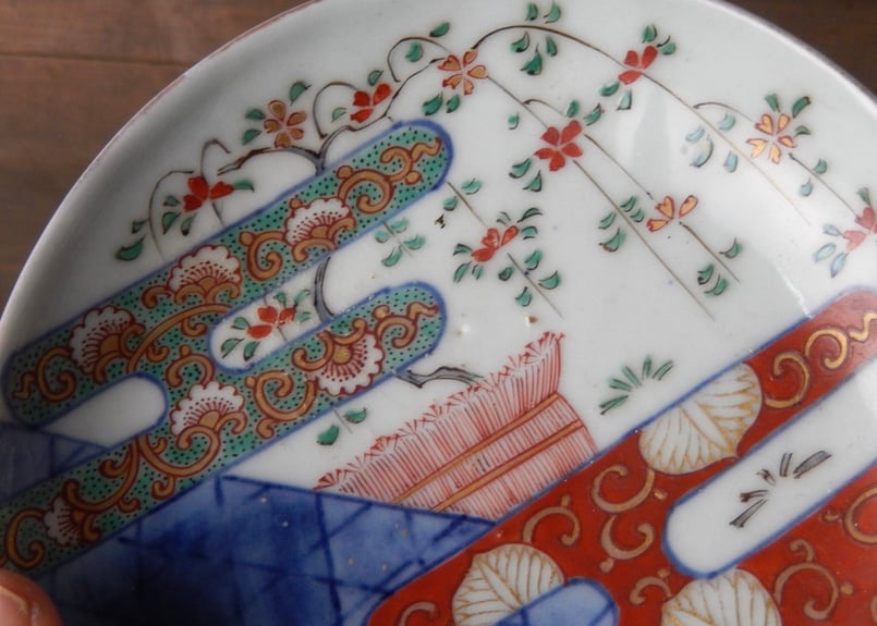 伊万里色絵5角皿 5枚