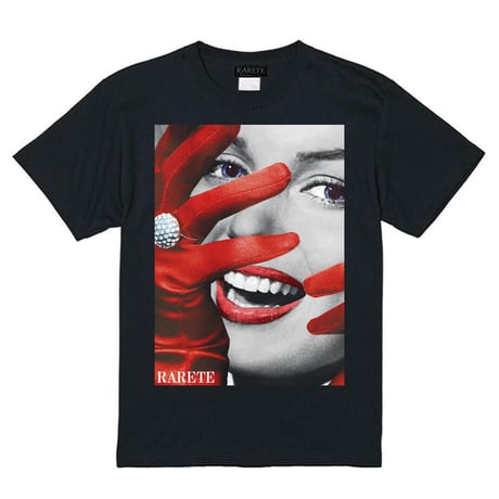RARETE (ラルテ) マリリンモンロー Red glove Tシャツ ブラック