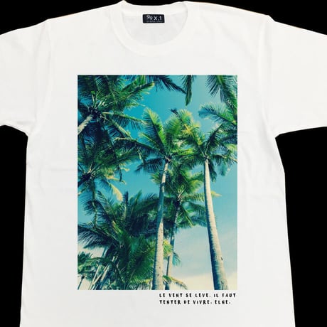 Eleven Nine / Tシャツ/ Palm tree/ホワイト