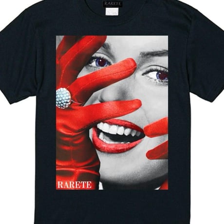 RARETE (ラルテ) マリリンモンロー Red glove Tシャツ ブラック
