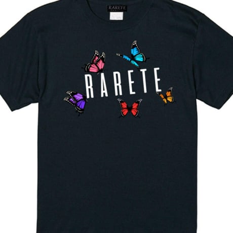RARETE (ラルテ) 蝶々 Logo Tシャツ ブラック