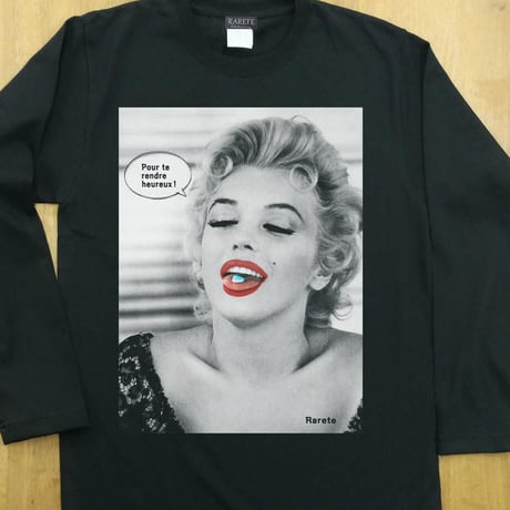 RARETE (ラルテ) マリリンモンロー Blue candy ブラック 長袖Tシャツ