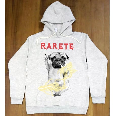 RARETE (ラルテ) DOG イナズマ 犬 Pag パグ ファックパーカー オートミール 星柄