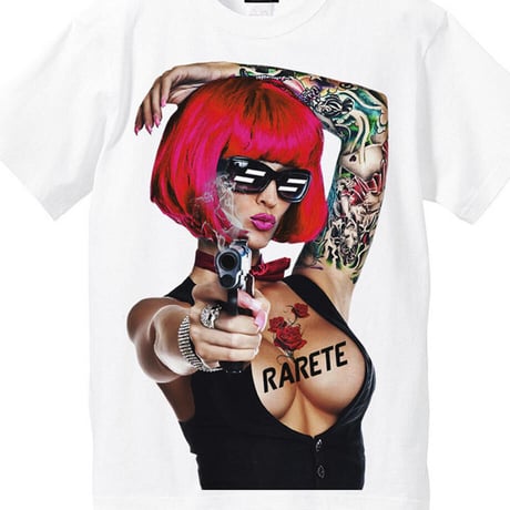 RARETE (ラルテ) Red hair tattoo Tシャツ ホワイト