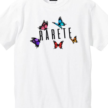 RARETE (ラルテ) 蝶々 Logo Tシャツ ホワイト