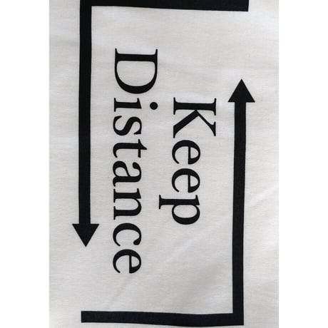 Eleven Nine / Tシャツ/ rogo /keep Distance /black ホワイト