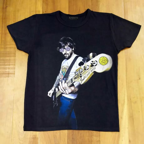 RARETE (ラルテ) ロック ギター ドクロ サングラス タトゥー Tシャツ スミクロ 星柄 star