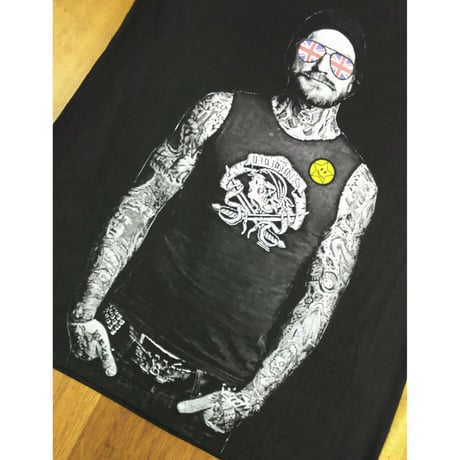 RARETE (ラルテ) イギリス国旗 グラサン タトゥー Tシャツ スミクロ 星柄 star