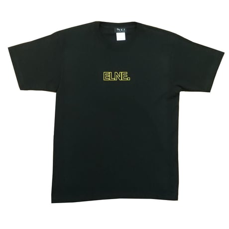 Eleven Nine / Tシャツ/yellow Rogo outline /ブラック