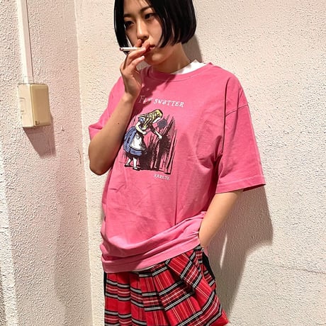 RARETE (ラルテ) Fly swatter Tシャツ ピンク ピグメント加工