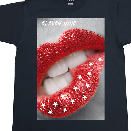 Eleven Nine / Tシャツ/ lips Star / ブラック