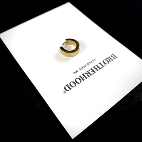 【BROTHERHOOD】サージカル ステンレス フラット フープピアス（UNISEX）