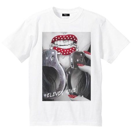 Eleven Nine / Tシャツ/ handcuff Polka dot/ホワイト