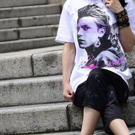 RARETE (ラルテ) リヴァー・フェニックス コラージュ Tシャツ ホワイト 星柄