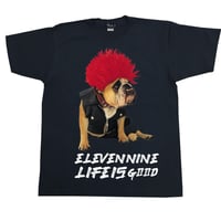 Eleven Nine / Tシャツ/ dog / Life is Good /ブラック