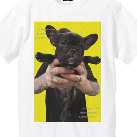 Eleven Nine / Tシャツ/Pug yellow/ホワイト
