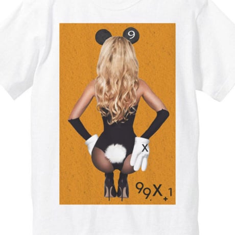Eleven Nine / Tシャツ/ bunny / fuck /glove ホワイト