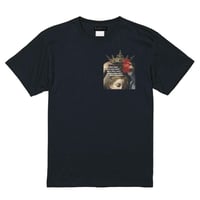 RARETE (ラルテ) GIRL crown Back print Tシャツ ブラック