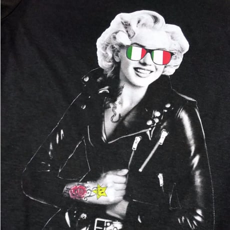 RARETE (ラルテ) マリリン モンロー ライダースジャケット イタリア Tシャツ スミクロ 星柄 star