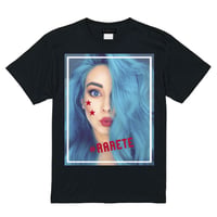 RARETE (ラルテ) blue hair GIRL Tシャツ ブラック