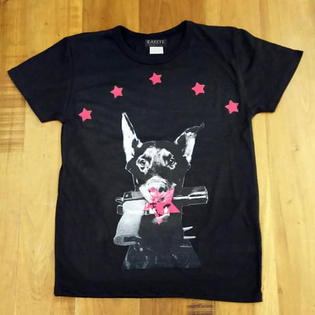 RARETE (ラルテ) 入手困難 ドーベルマン スミクロ Tシャツ 星柄