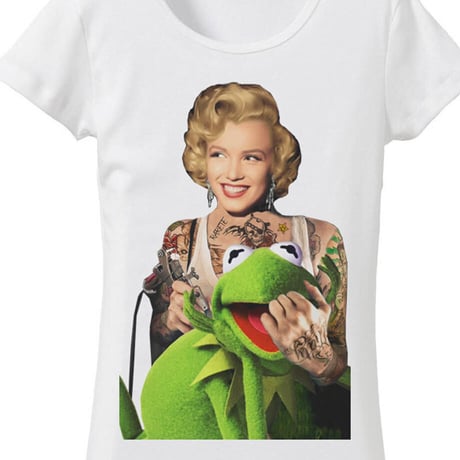 RARETE (ラルテ) マリリンモンロー Frog Tシャツ ホワイト 星柄 star (レディース）