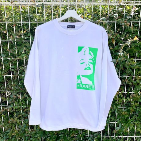 RARETE (ラルテ) マリリンモンロー 蛍光 グリーン ホワイト 長袖Tシャツ