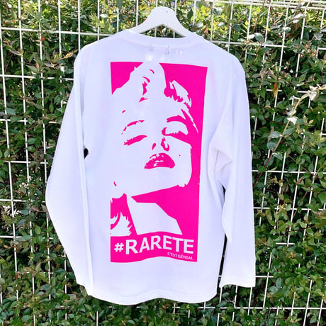 RARETE (ラルテ) マリリンモンロー 蛍光 ピンク ホワイト 長袖Tシャツ