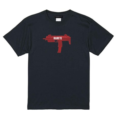 RARETE (ラルテ) 機関銃 ロゴ バックプリント　Tシャツ ブラック