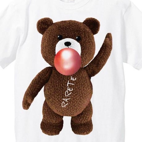RARETE (ラルテ) テディベア ガム 茶色 Tシャツ ホワイト